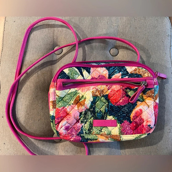 Vera Bradley Handbags - VERA BRADLEY Iconic RFID Little Crossbody - Superbloom Pink like new VERY CUTE!
